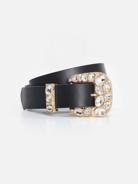 Dolly Classic Crystal Leather Belt